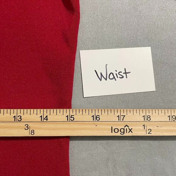 Ruby Rd Size Medium Red 3/4 Sleeve Maximalist Artsy Whimsy Funky Sweater Top - Picture 8 of 9